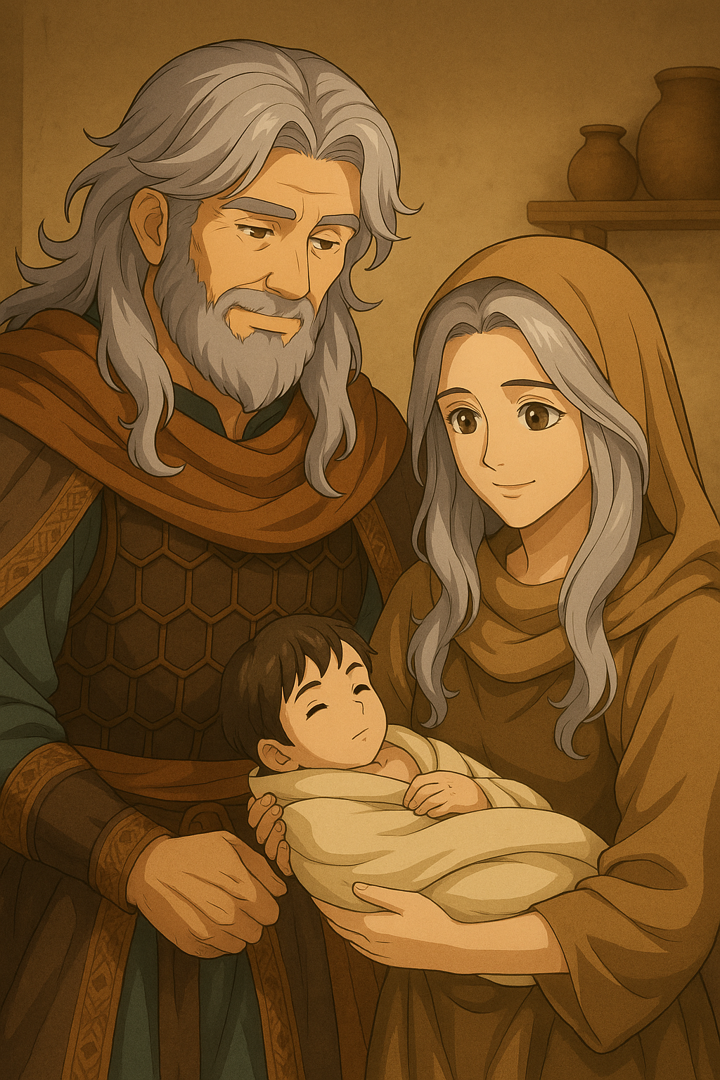 Abraham and Sarah finally have their own child named Isaac