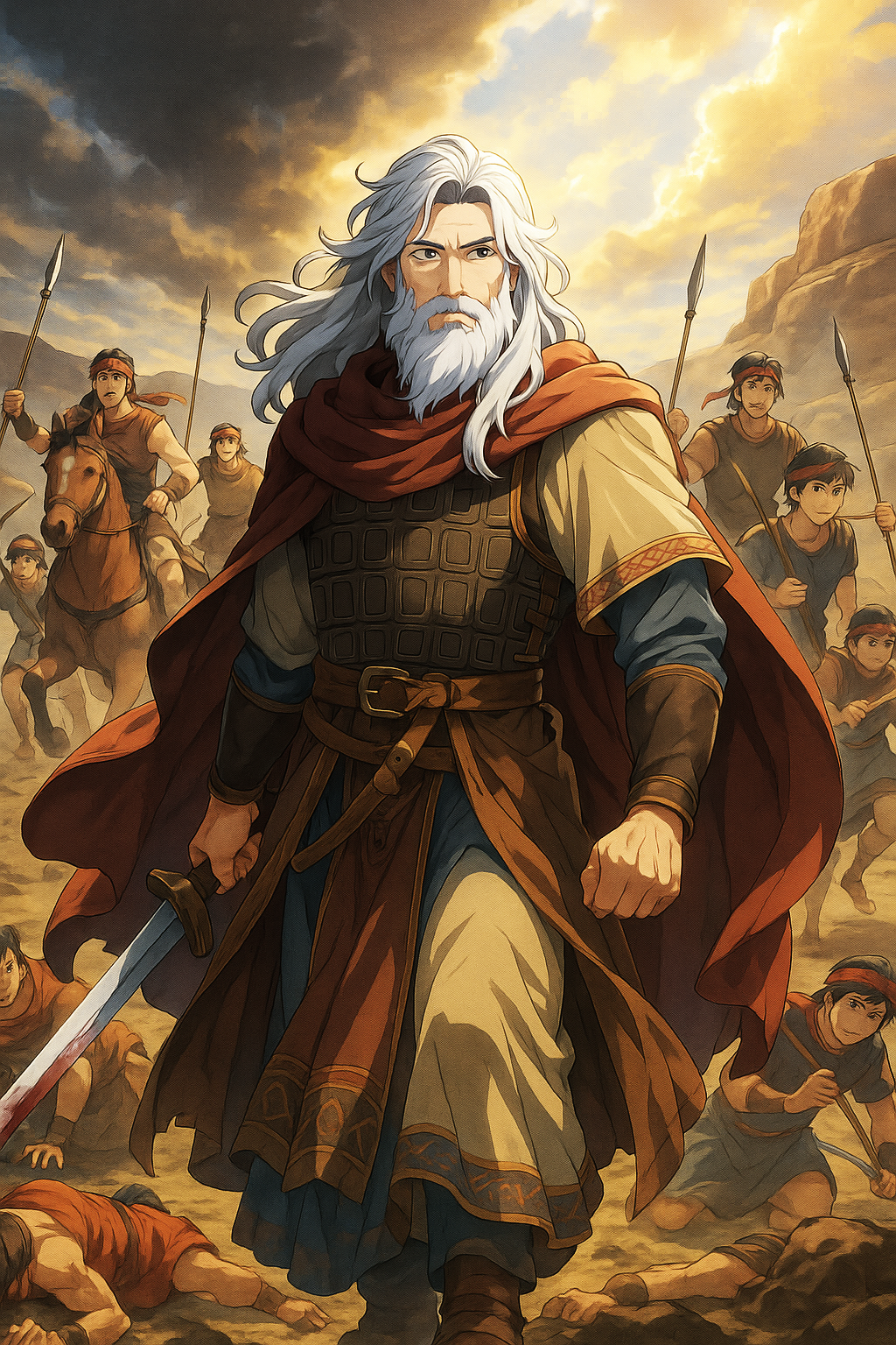 Abraham fights King Chedorlaomer to save his nephew Lot