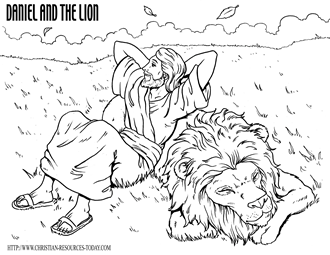 Bible Coloring Pages on Daniel   Allah Saves Daniel From Lions   Page 7