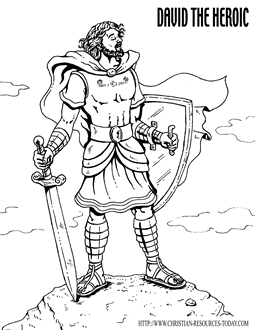 king david coloring page