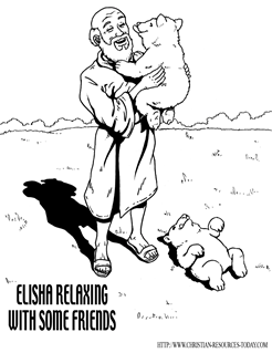 Bible Coloring Pages on Prophet Elisha Colouring Pages Page 2