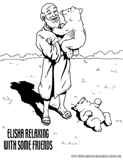 Bible Coloring Pages on Prophet Elisha Colouring Pages  Page 2