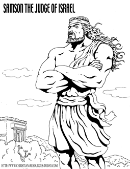 Bible Coloring Pages Samson Bible Story Pages Printable