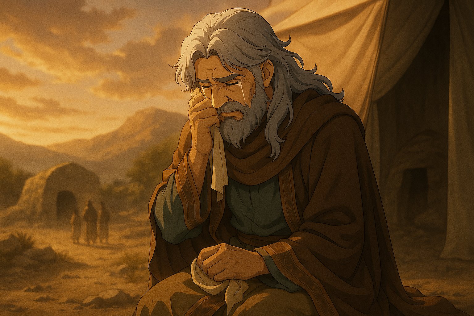 Abraham mourns the death of his wife Sarah